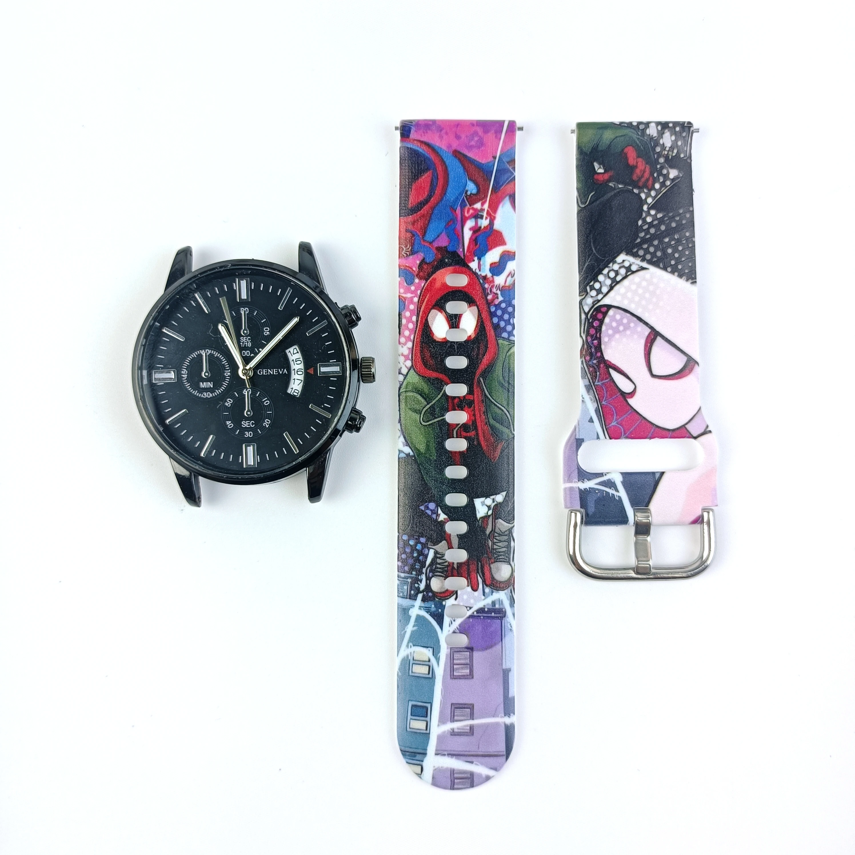 Marvel homem-aranha coleção 20mm pulseira de relógio para samsung galaxy watch 7/6 40/44mm pulseira substituível para xiaomi amazfit banda