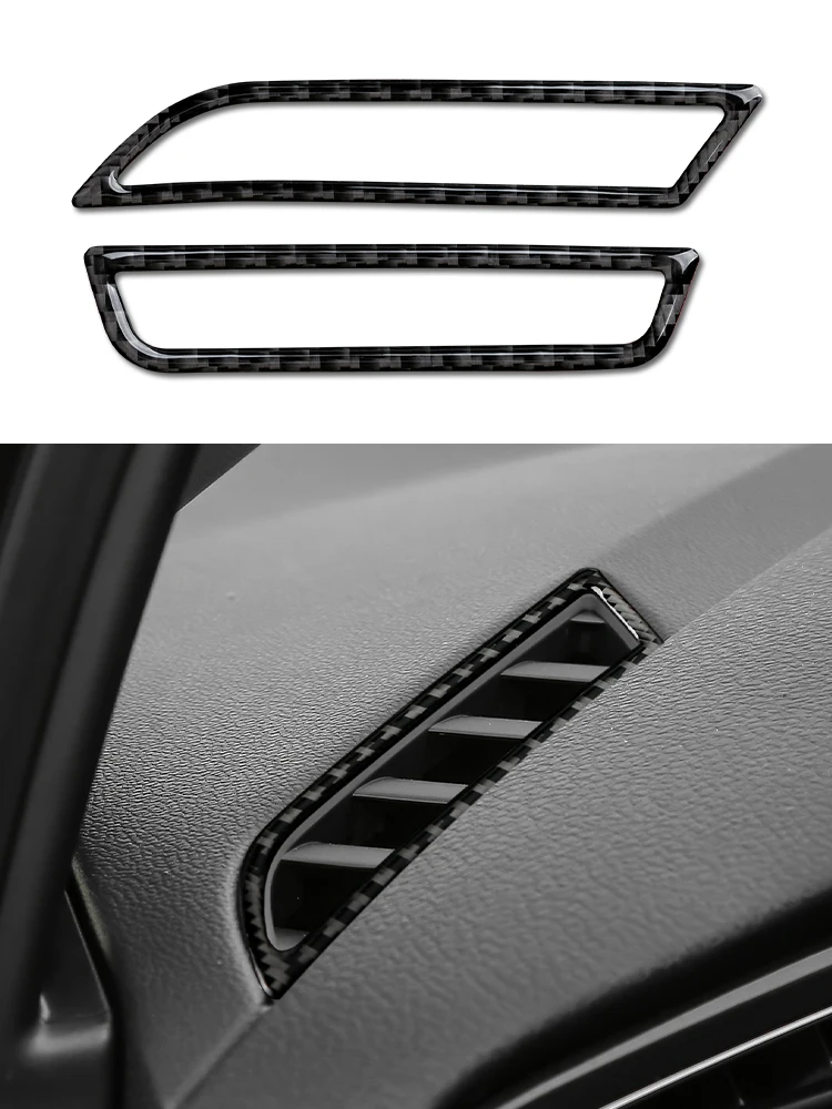 For VW Golf VII MK7 GTE GTI R Variant Car Center Console Side Air Outlet Panel Protect Carbon Fiber Interior Sticker Trim