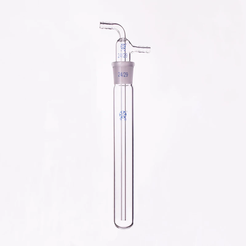 Hydrazine with ground mouth 24/29,O.D. 30mm,Effective length 200mm,Detachable straight cold hydrazine,Split straight cold trap