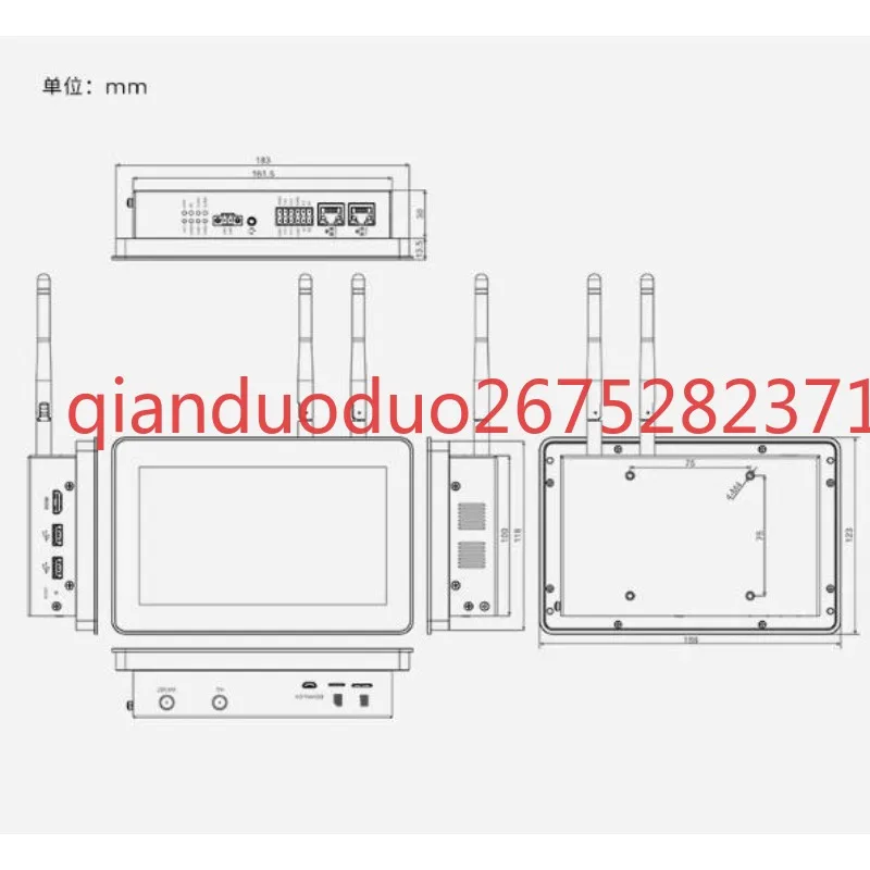 Suitable for Raspberry Pi CM5 embedded industrial all-in-one machine HMI3120 series, industrial automation human-machine