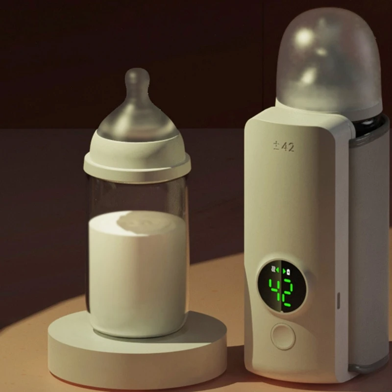 Travel Friendly Baby Bottle Warmer Portable Infant Milk Heater Small Cordless Baby Milk Warmer for Travel Feeding