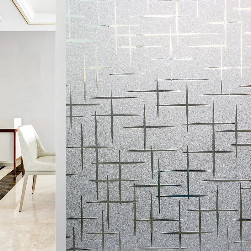 ماتي الزجاج ملصق غرفة نوم الحمام شرفة نافذة مكافحة تسرب الضوء مبهمة مكافحة مختلس النظر الخصوصية فيلم الامتزاز الكهروستاتيكي #5