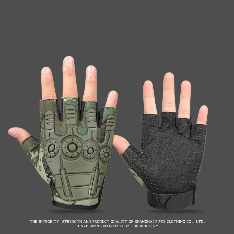 Tactical Gloves Seals Protective Gloves Male Men's Sport Shooting Training Fighting Outdoor Bicycle Riding Half Finger Gloves