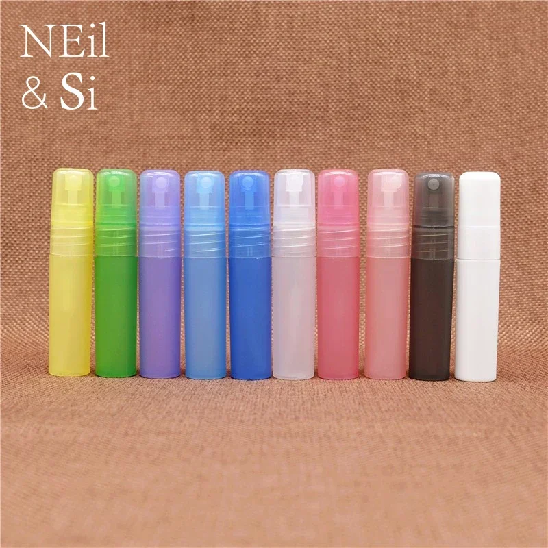 Botella de Perfume de plástico para mujer, envases cosméticos rellenables, tubo de agua para maquillaje, atomizador en aerosol vacío, 5g, 5ml