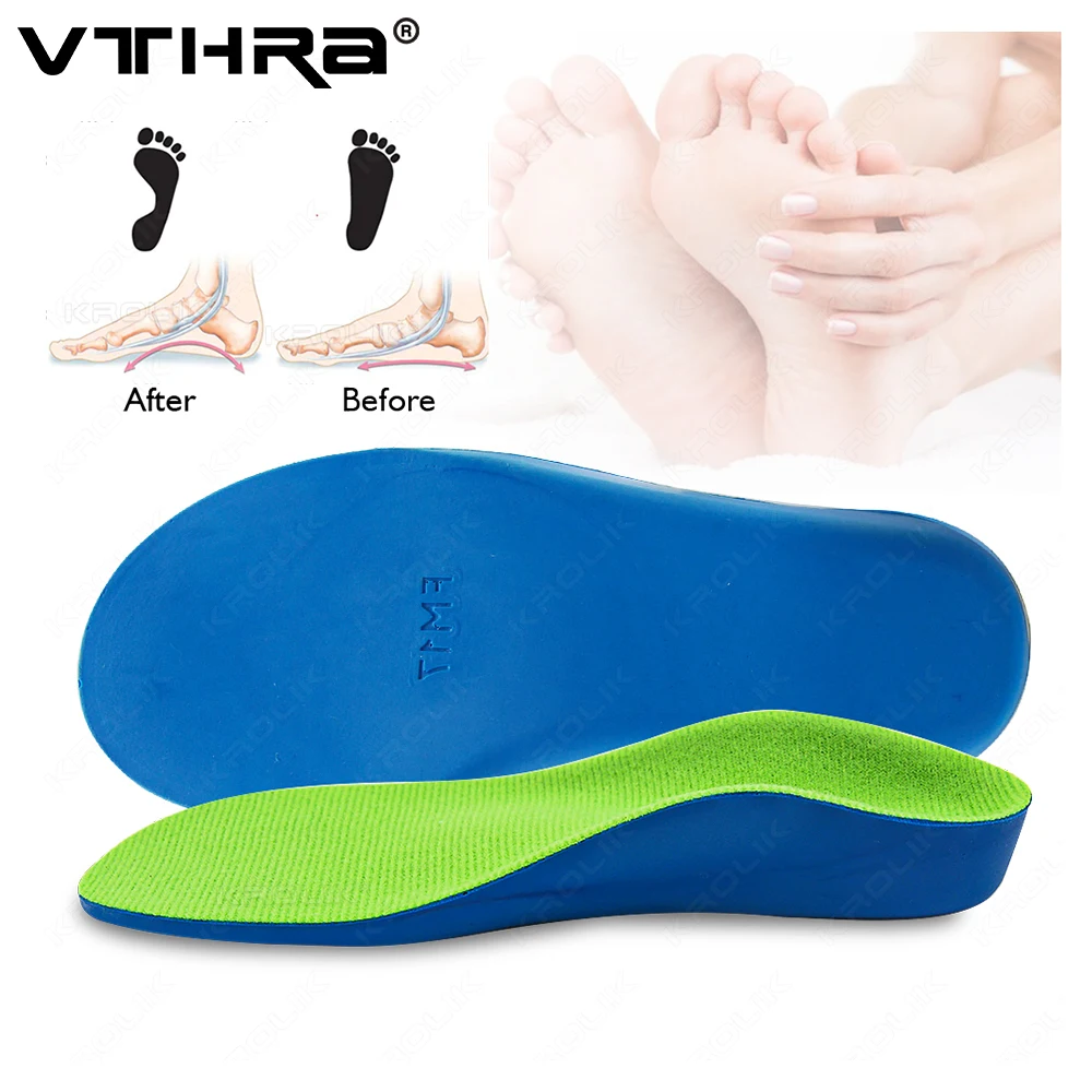 VTHRA  Arch Support Orthotics Insoles Child Professional Flat Feet Cubitus Varus XO Legs Plantillas Pad For Shoe Insert Sole Pad