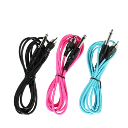 High Quality RCA Tattoo Clip Cord Cable For Tattoo Machine Power Supply Cable Straight Rubber Blue/Black/Pink Tattoo Accessories