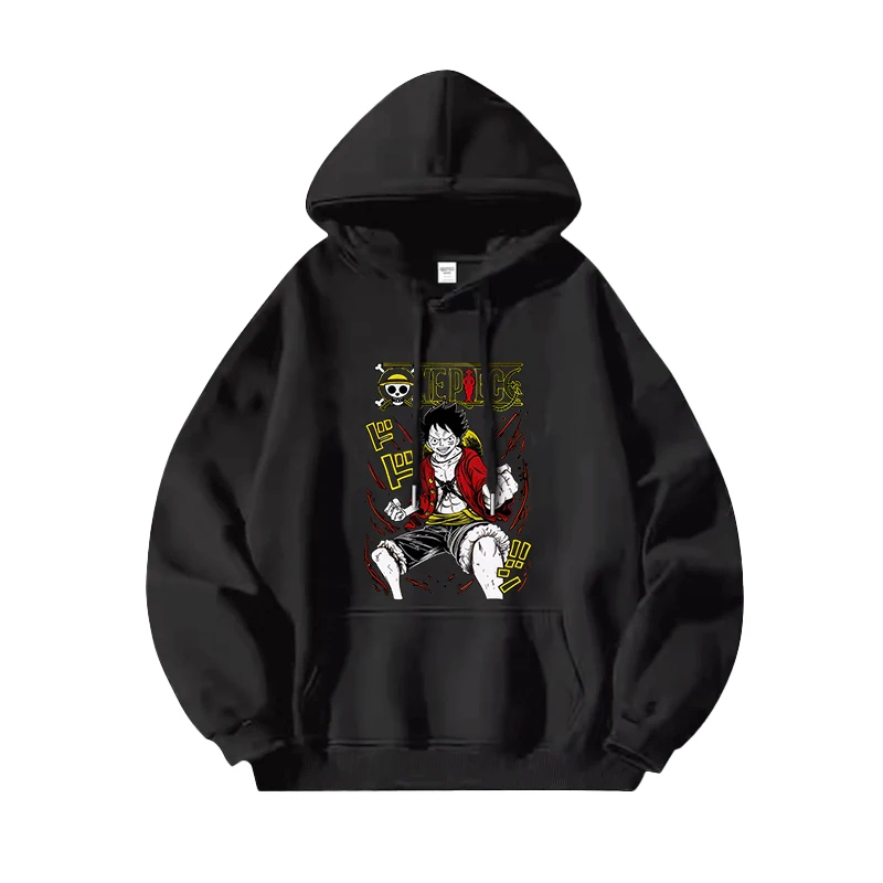 

ONE PIECE Parent-child Clothing Autumn Winter Japanese Hot-blooded Anime Classic Characters Comfortable Hoodie Men's and Women's