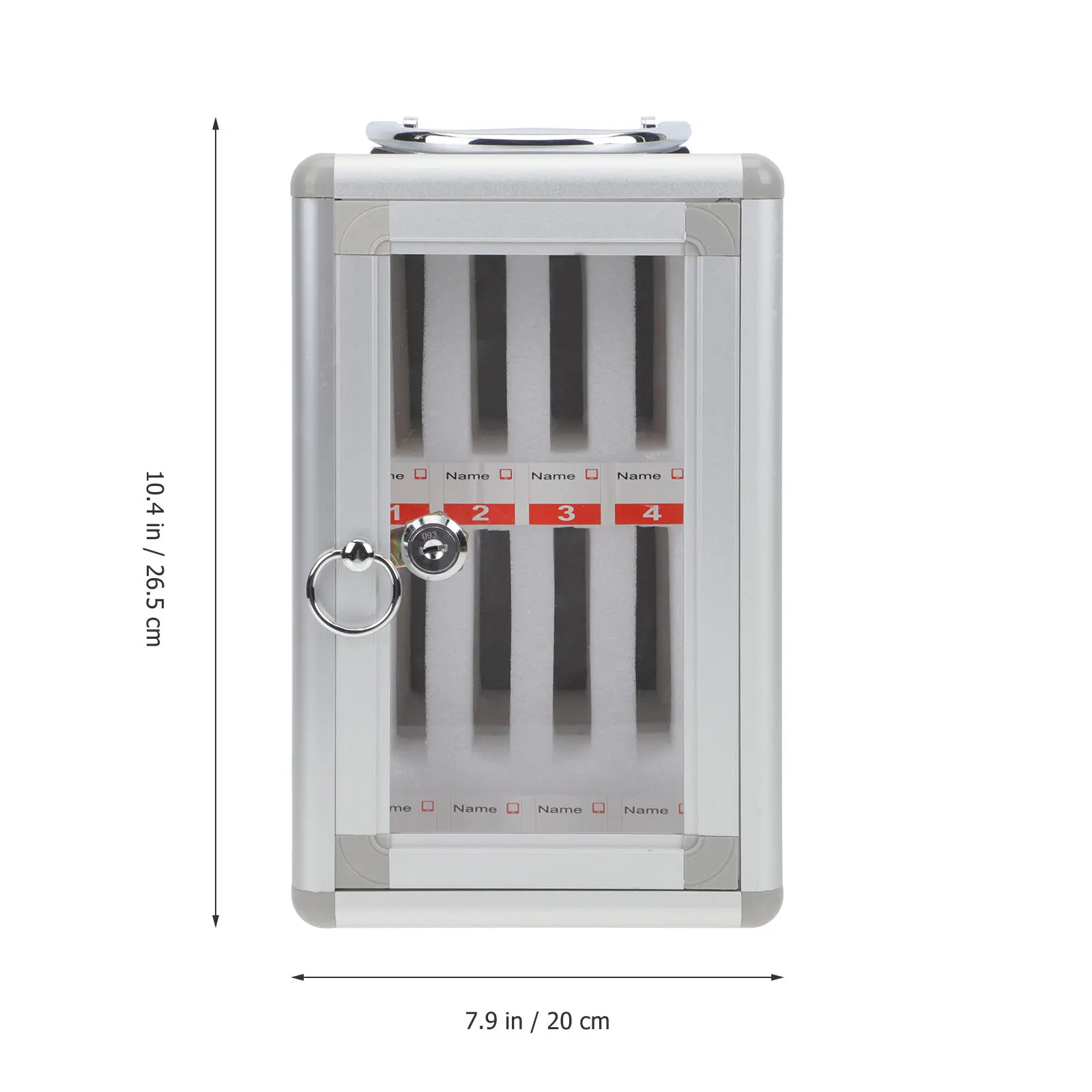 Phone Storage Box Multi-Slot Aluminum Alloy Phone Management Box Lockable Portable Holder for School Office Conference Use