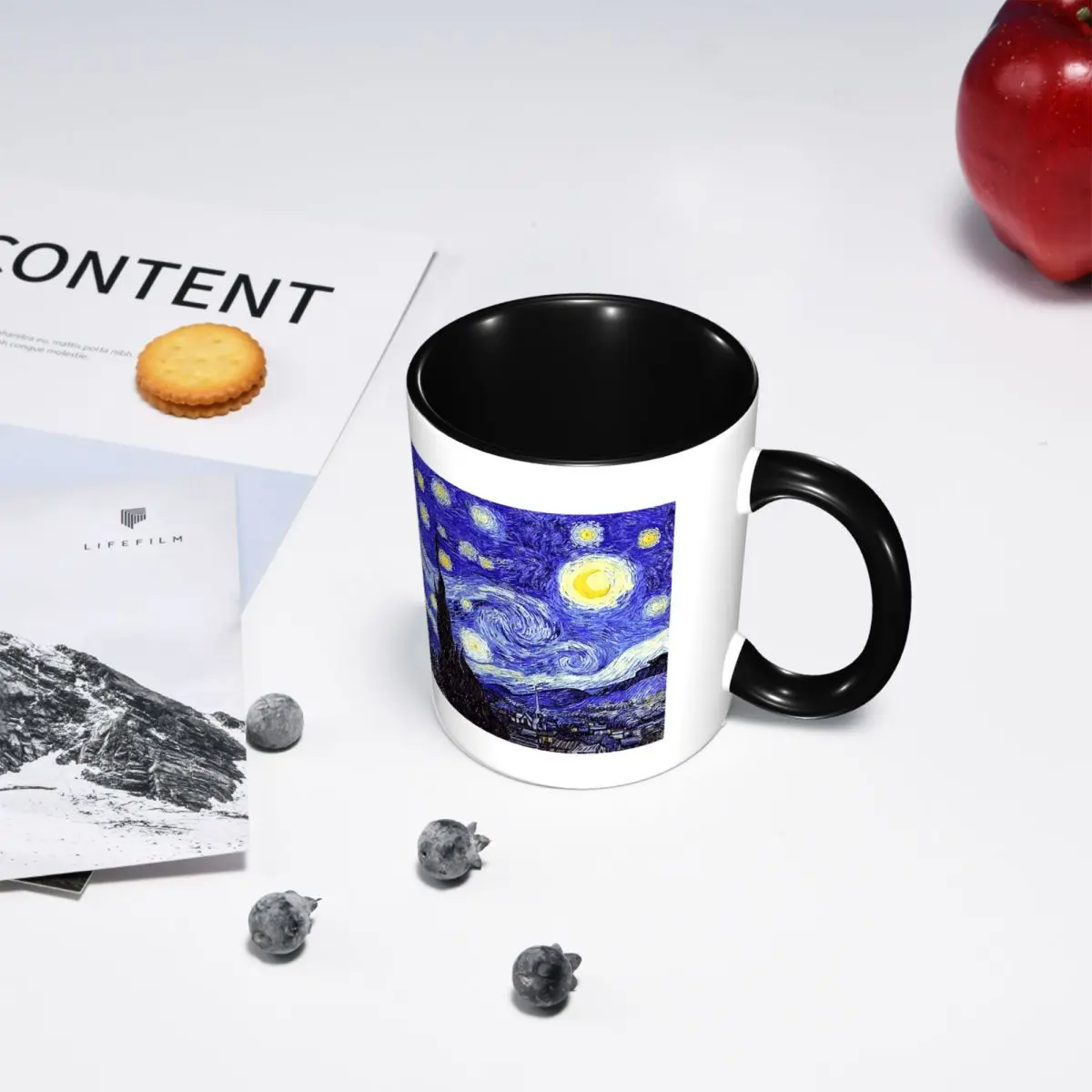 A Starry Night Van Gogh Mountain Inspiration Mug Funny Ceramic Coffee Cups Tea Mugs Milk Cup Drinkware Gifts for Friends