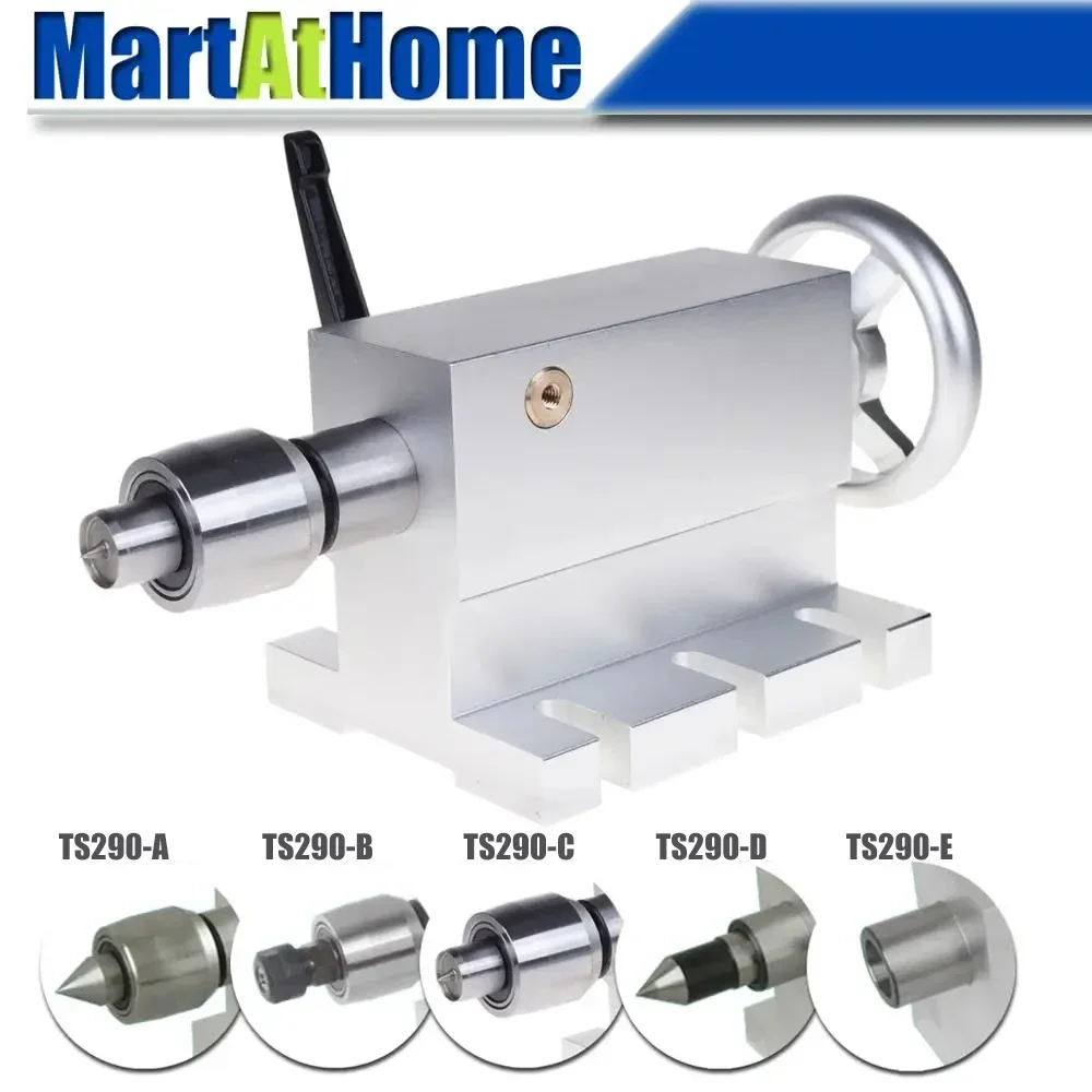 TS290-A/B/C CNC Rotary Axis Indexer Tailstock with MT2 Thimble Center Height 65MM for CNC Rotary Table, Mill, Lathe