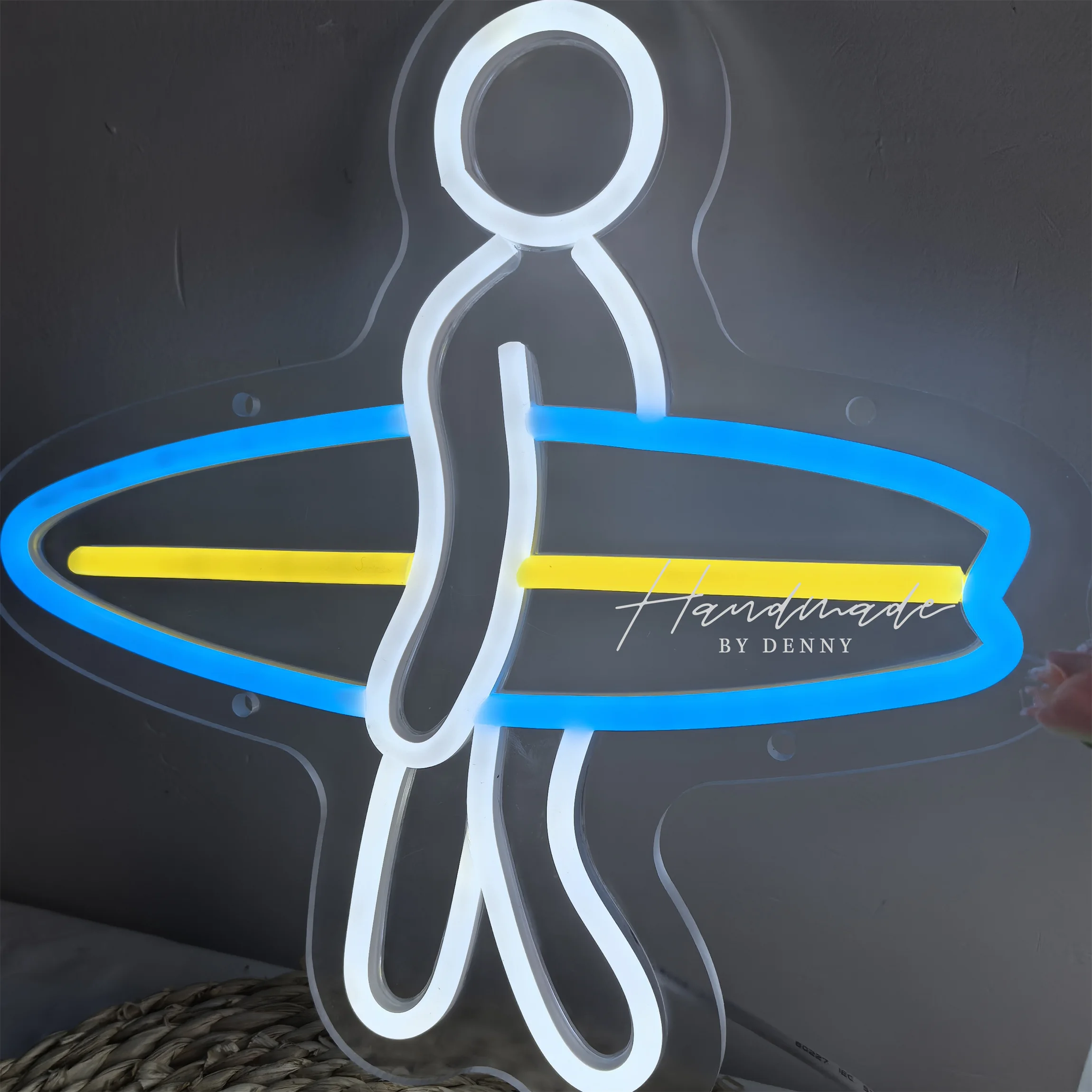 Surfman Neon Sign, Surf Led Sign, Surfboard Sign, Surfer Wall Decor, Surfing Wall Decor, Gift for Surfer, Ocean Lover