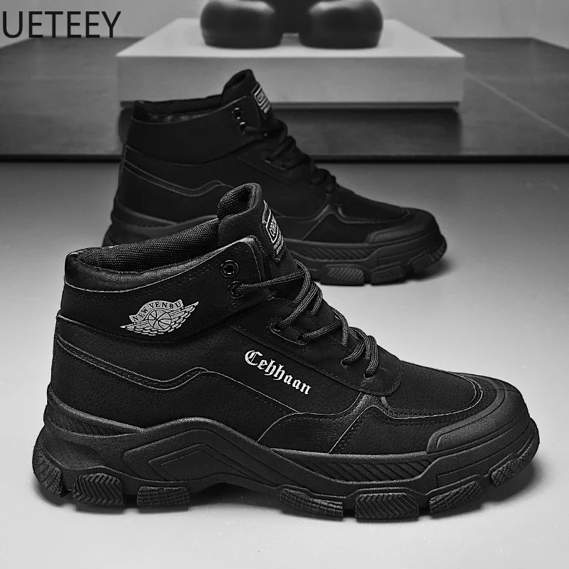 Men\'s Biker Boots Men Snow Boot Stylish Lightweight Man Shoes Stylish Mountain Tops Climbing Mans Shoe New Style Hot Sale UETEE
