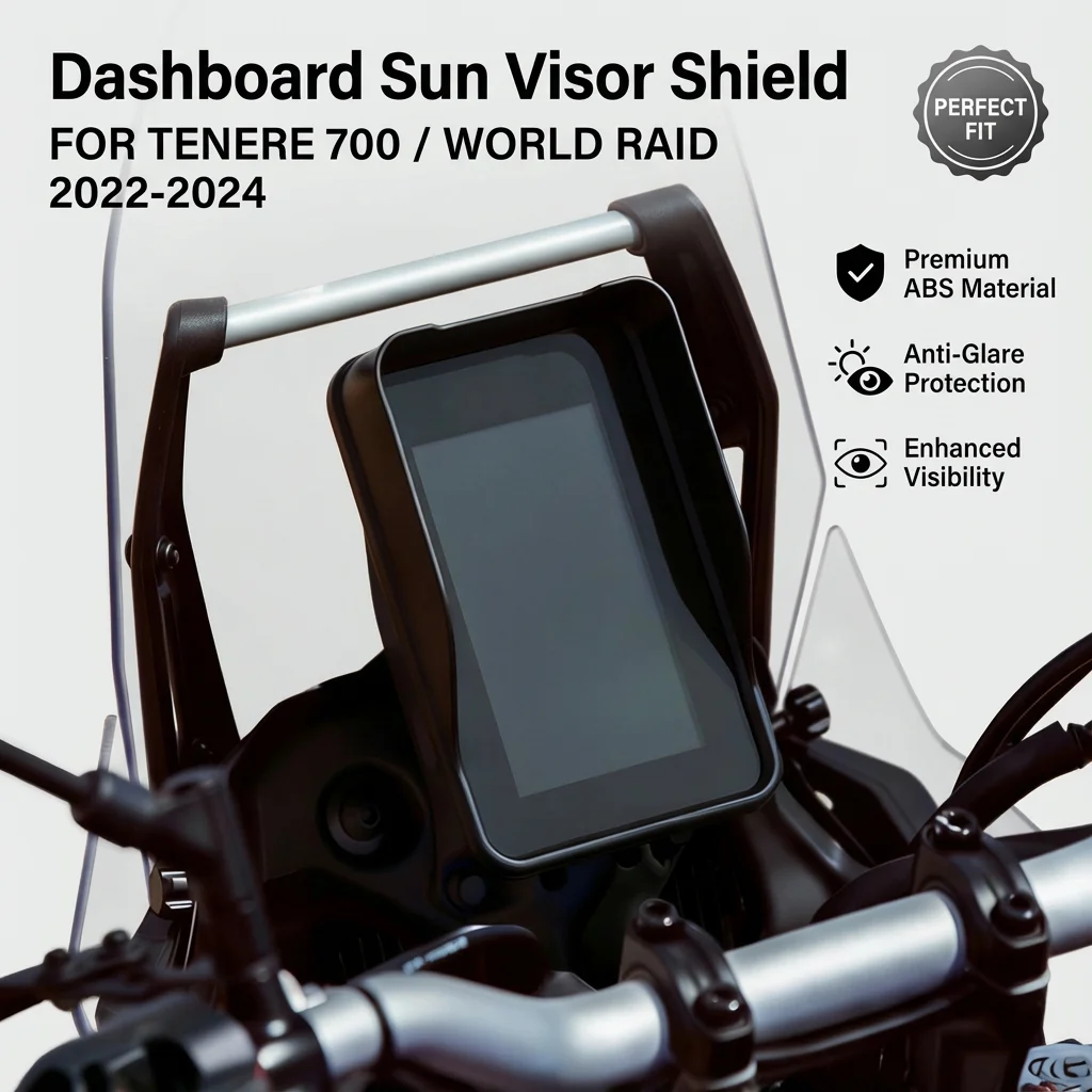 

Dashboard Sun Visor Shield For TENERE 700 WORLD RAID 2022-2024 Instrument Screen Sunshade Guard Anti-Glare Protection Cover