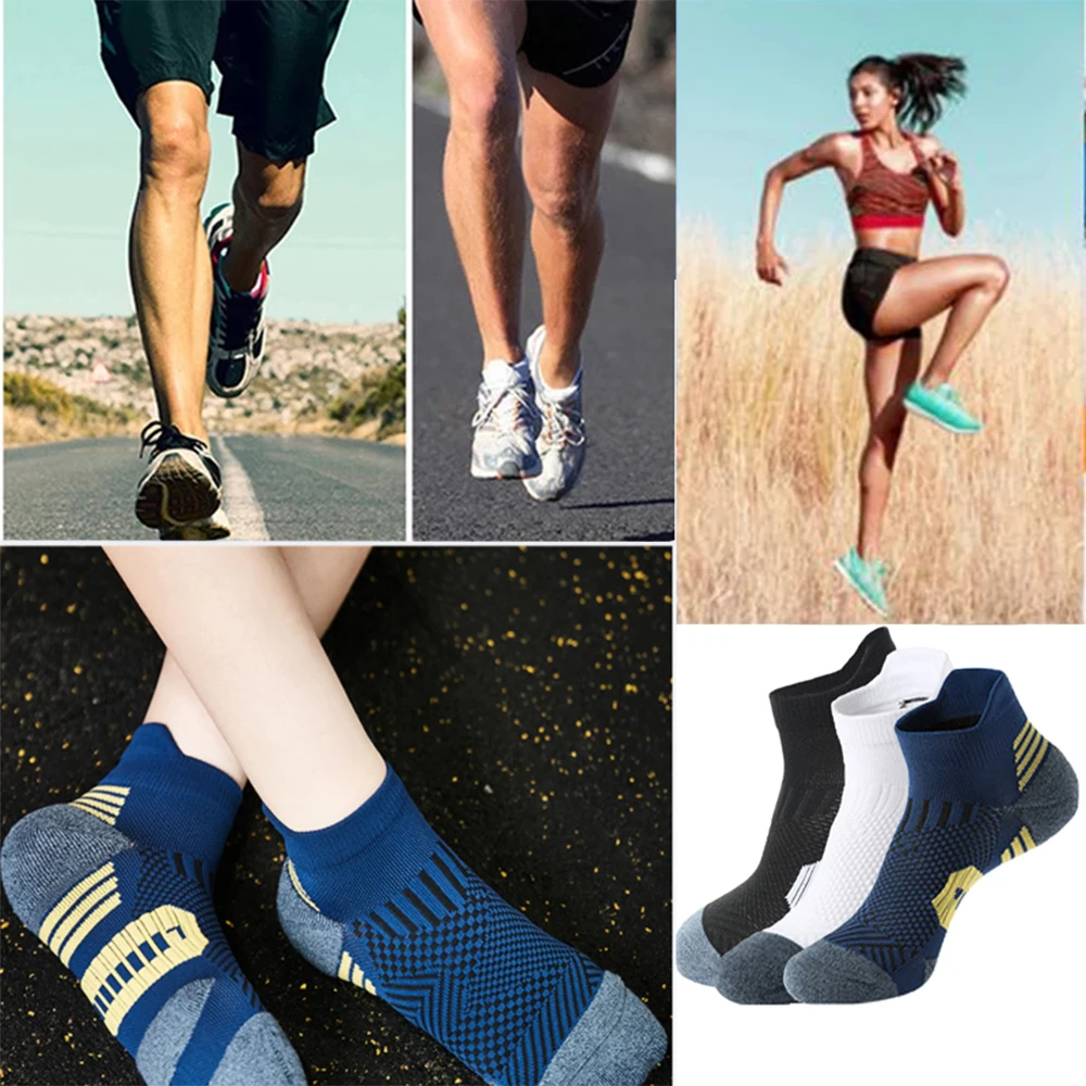 5 Pairs Fashion Professional Sports Socks Fitness Marathon Athletic Running Short Socks Men Women Sports Training Socks