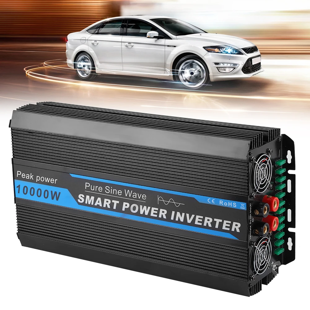 

10000W Car Power Converter Transformer Pure Sine Voltage Inverter 12V to 220V‑240V Car Inverter to AC Power Converter