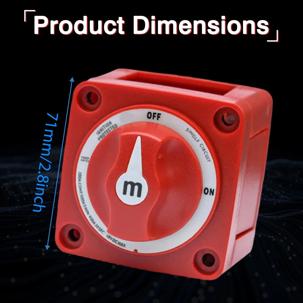 12-48 V DC 300 A  M Series Power Isolator  Disconnect Switch 6006 For US standard type ships, yachts, cars, motorhomes, lorries