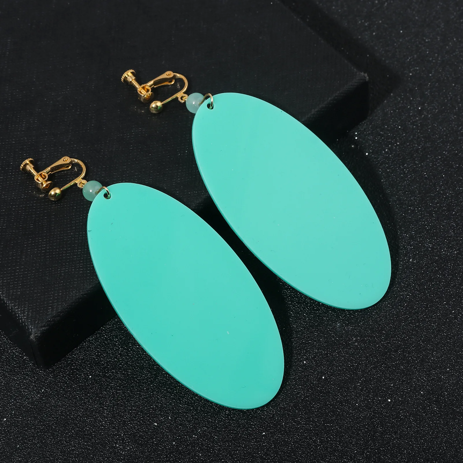 Anime DAN DA DAN Momo Ayase Cosplay Earring Green Earstuds Earclips Earwear Eardrop Women Jewelry Accessories Prop Gifts