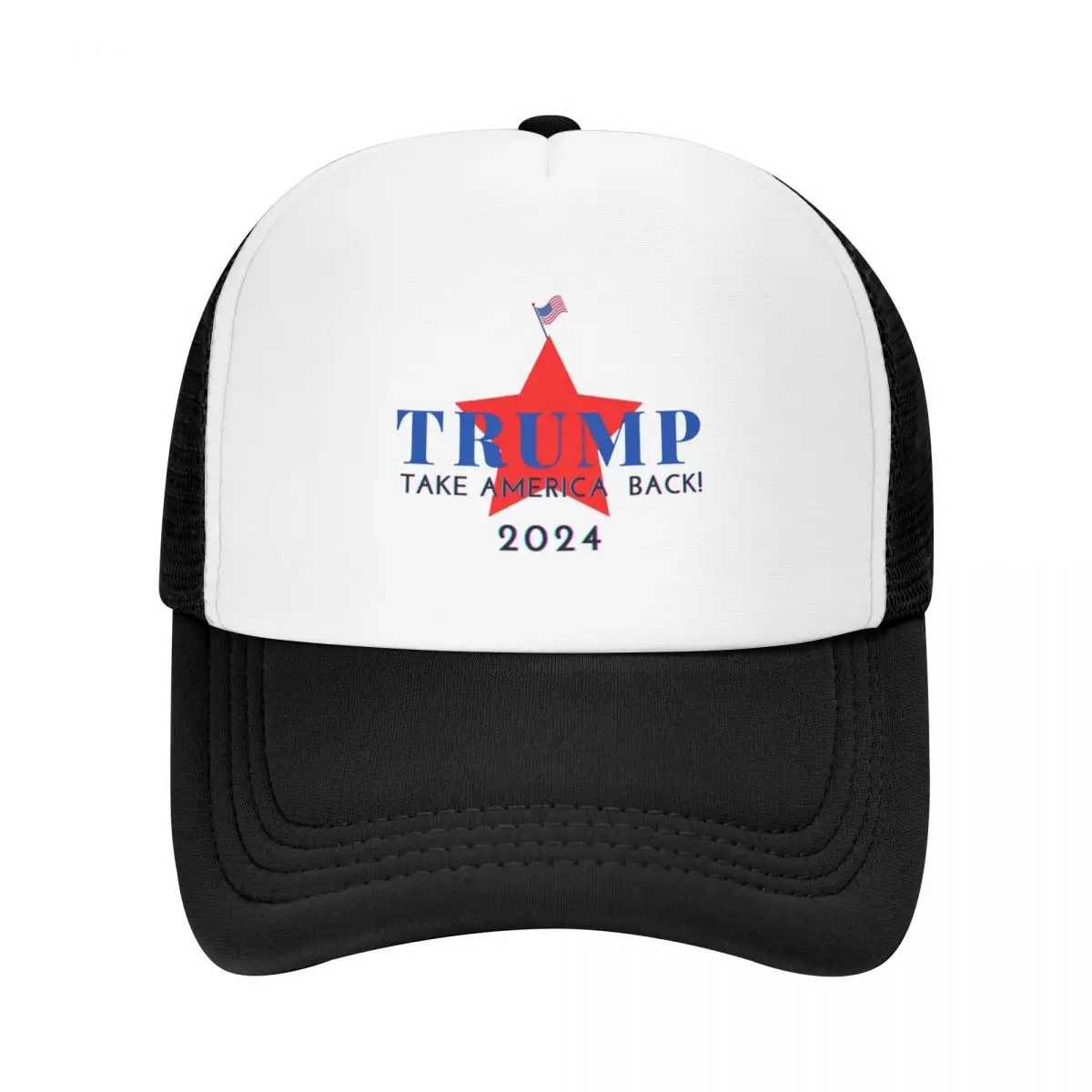 หมวกใส่ได้ทั้งชายและหญิงแบบใหม่หมวกทรัมป์2024 Take America back เลือกตั้งหมวกเบสบอลหมวกพ่อแบบลำลองหมวกทรัคเกอร์