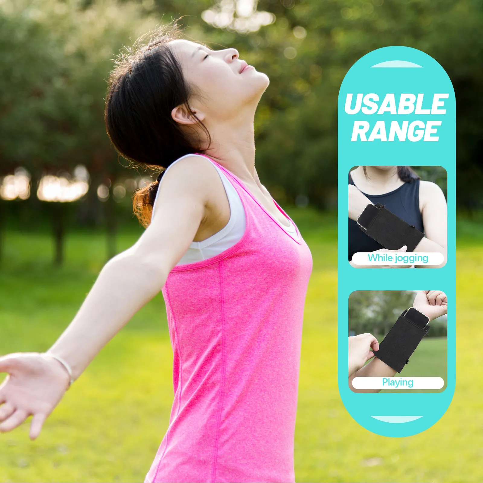 

Running Phone Arm Bag Sport Cellphone Armband Lightweight Flexible Elastic Gym Phone Holder Protective Arm Bands for Workout