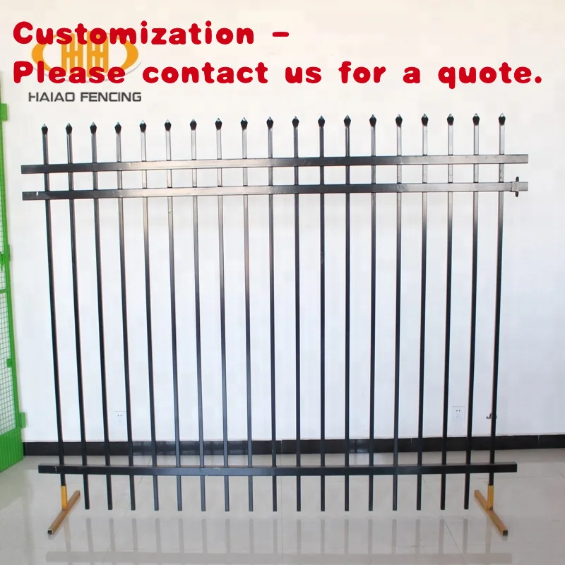 custom.Heavy Duty Galvanized and Powder Coated Outdoor Wrought Iron Fence 6 Feet with 3D Modeling Eco Friendly & Rodent Proof