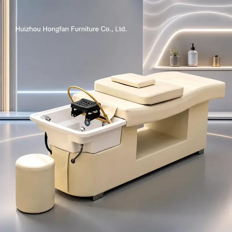 Barber Shop Thai Shampoo Bed Hair Special Massage Water Circulation Fumigation Head Treatment Bed for Hair Care