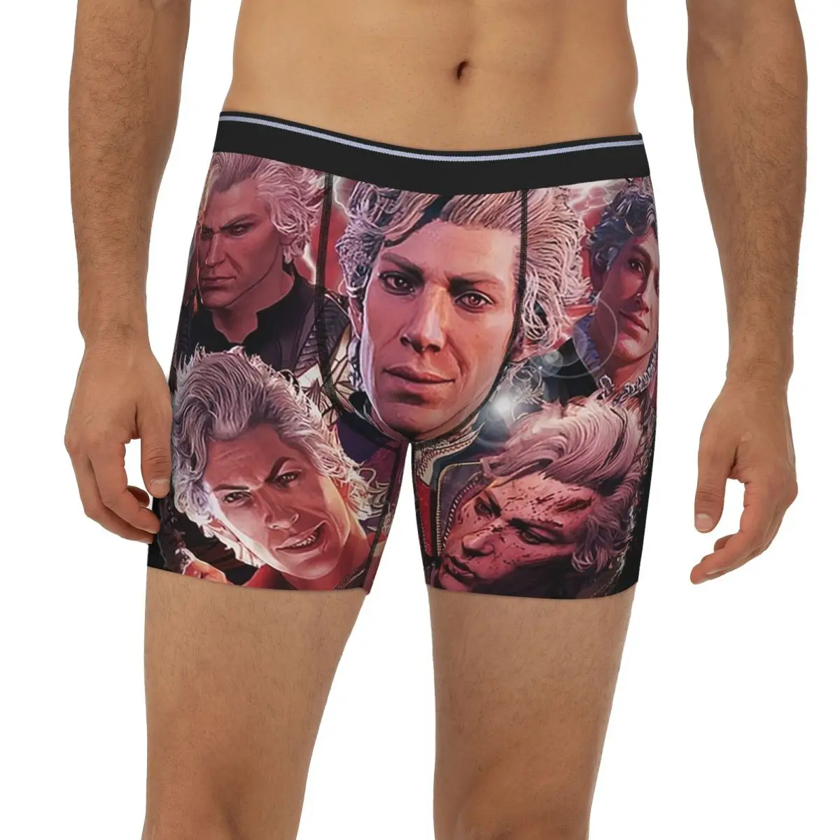 

Astarion Girl Dinner Baldurs Gate Длинные трусы-боксеры Короткие мужские трусы Мягкое нижнее белье для Homme Мужчина Подарок бойфренду