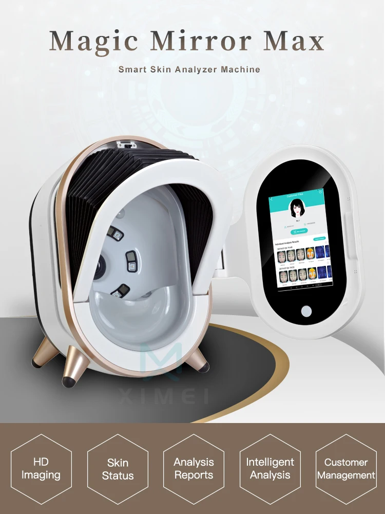 3D Artificial Intelligence Facial Recognition Skin Magic Mirror 3000W Pixel Skin Facial Scanner Skin Detection Analyzer