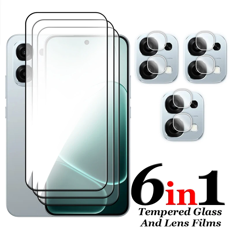 

6in1 For OPPO A6 Pro Glass For OPPO A6 Pro 4G 5G Tempered Glass 2.5D Full Cover Glue Screen Protector For OPPO A6 Pro Lens Film