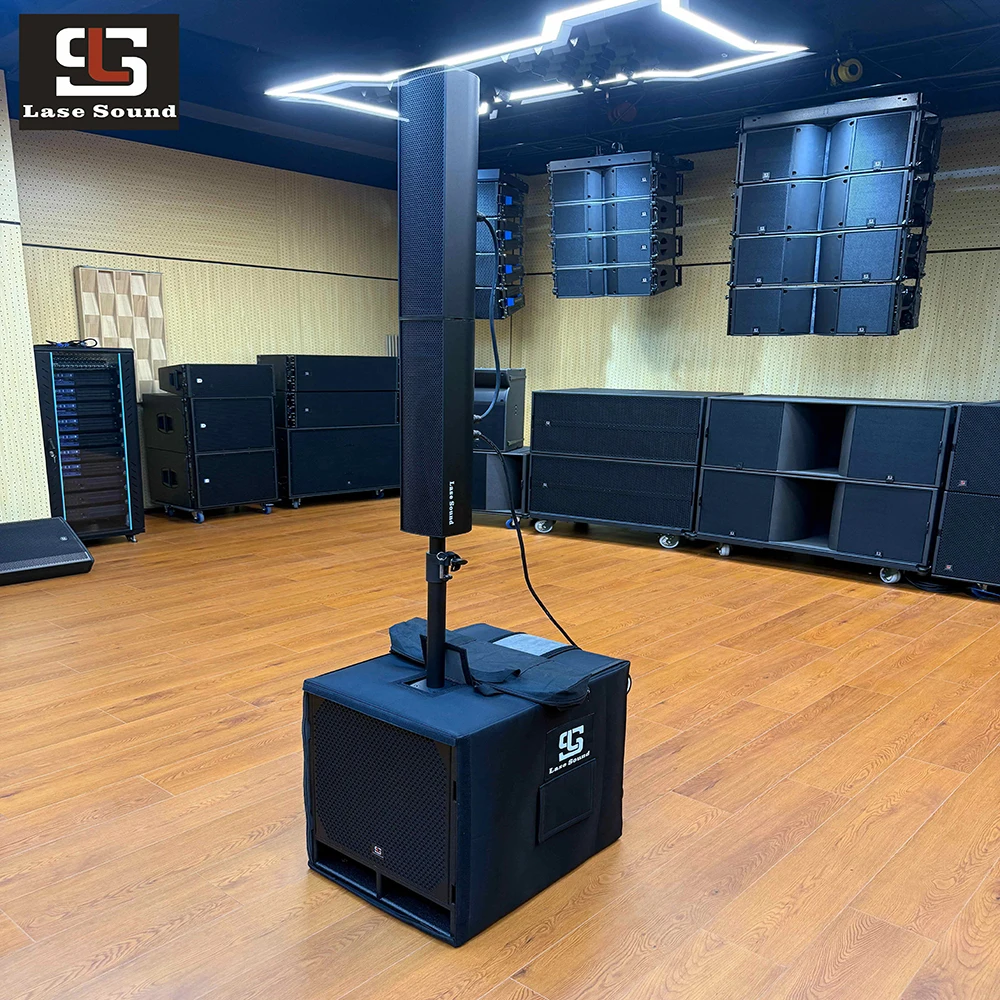 Mini Array Active Sound Post System Column 15 Inch Wooden Speakers 135dB