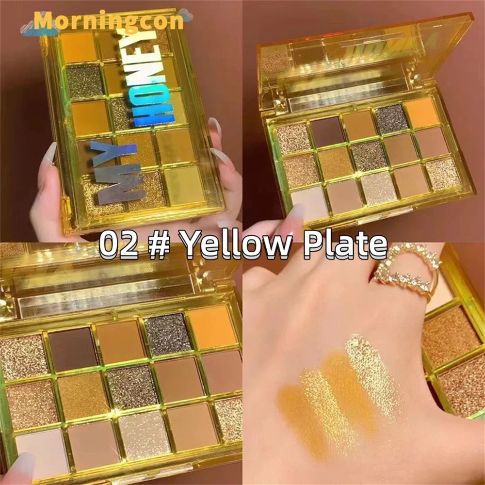 15 Colors Acrylic Eyeshadow Palette Pearlescent Matte Earth Color Eyeshadow Makeup Palette Waterproof Korean Makeup