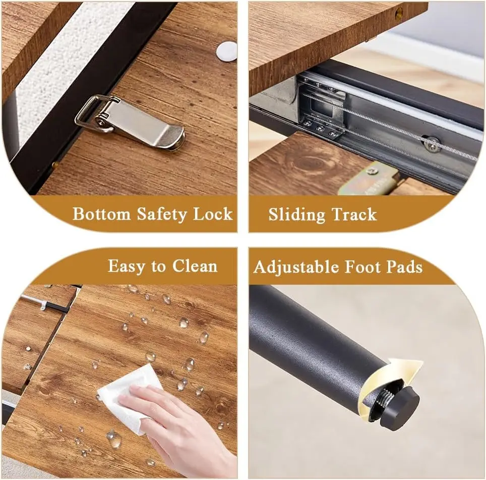 Set for 8, 59"-75" Extendable Dining Room Table Set with 8 Upholstered Chairs, Wood Kitchen Table Chairs Set for Living Room,