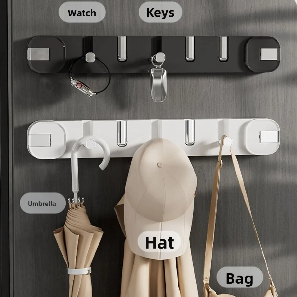 

Suction Cup Bathroom Storage Hook Waterproof Wall Mounted Foldable Wall Row Hook Space Saving Moisture-proof