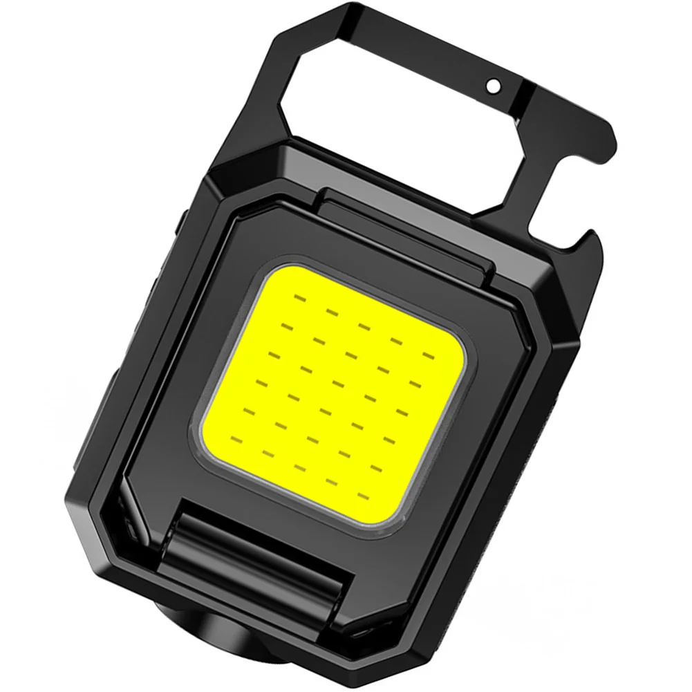 XPE Mini llavero con luz 800mAh COB LED linterna de bolsillo tipo C USB recargable IPX4 impermeable para acampar al aire libre senderismo