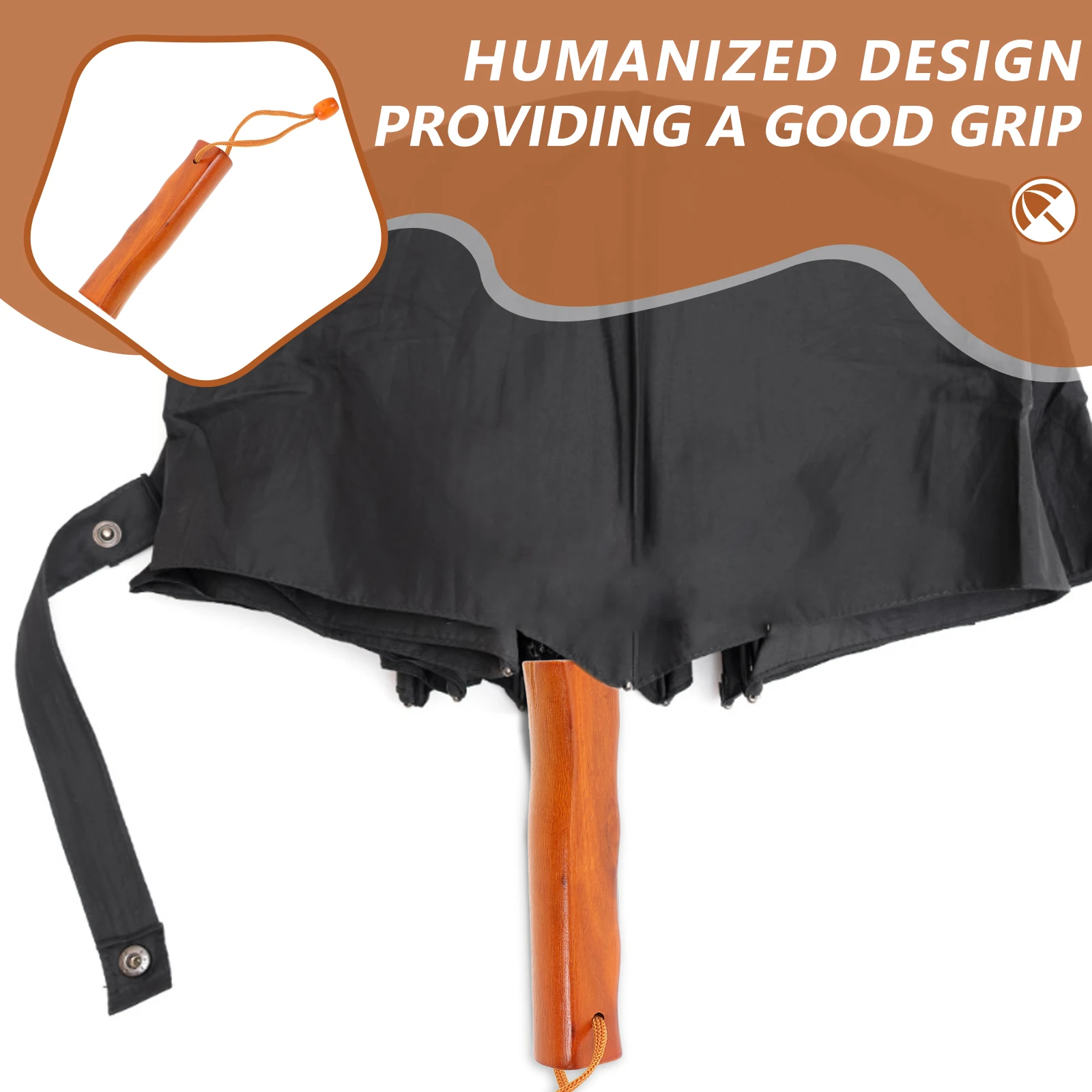 

Bar Folding Compact Lightweight Anti Slip For Daily Use Rain Handles Small Handle Replacement Travel Handle