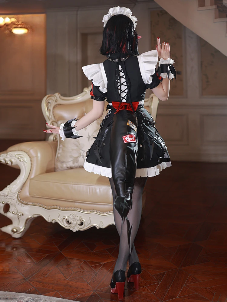 Ellen Joe Cosplay Costume Game Zenless Zone Zero Cosplay DokiDoki-R Women Cute Maid Dress Ellen Joe Cosplay Tail Wig