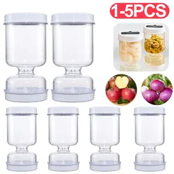 Pickles Jar with Forks Hourglass Olive Cucumber Container Kimchi Organizer Dry and Wet Dispenser Kitchen Juice Separator Tool