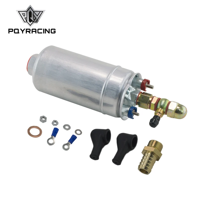 External Fuel Pump 0580 254 044  FUEL PUMP WITH BANJO FITTING KIT HOSE ADAPTOR UNION 8MM OUTLET TAIL PQY-FPB044R