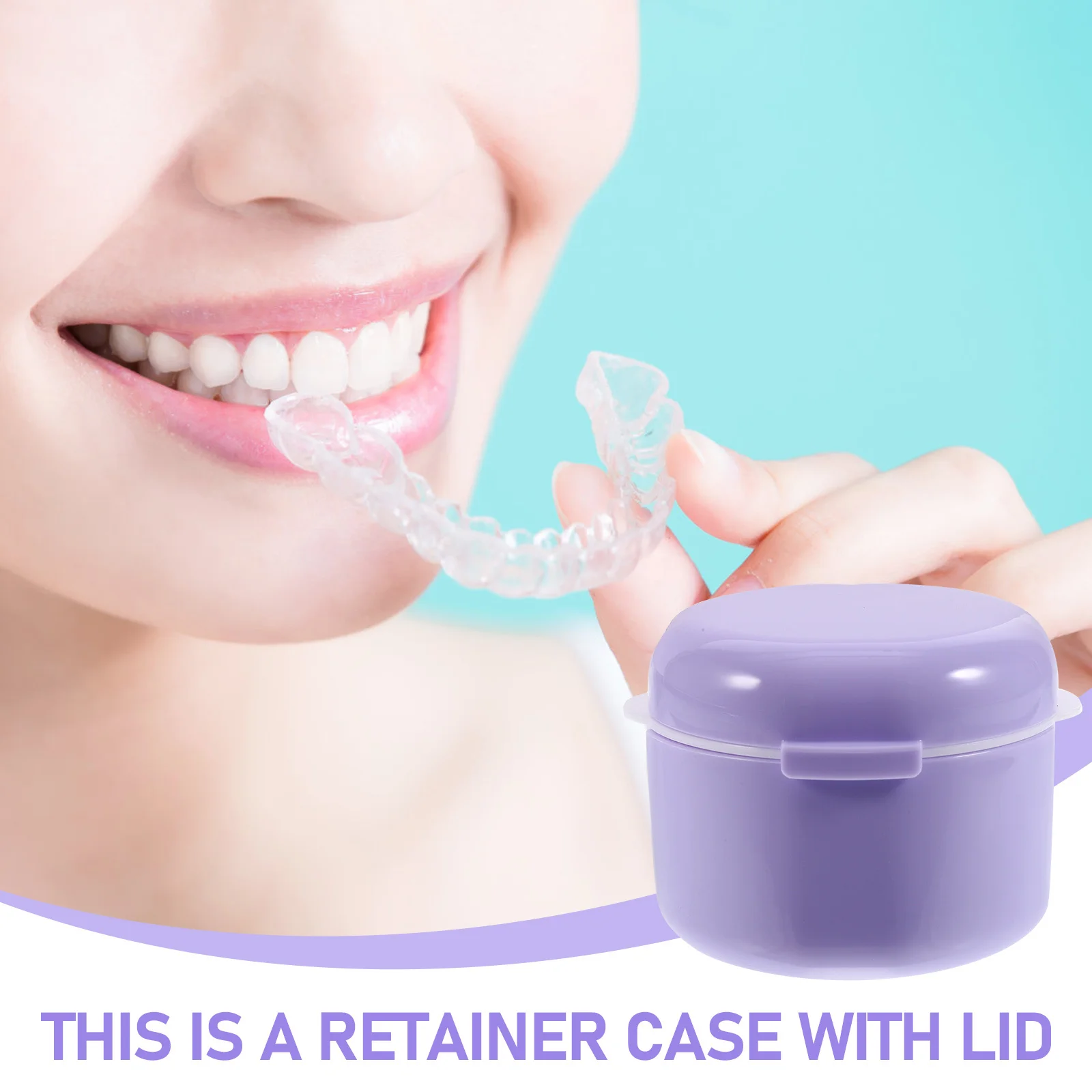 

Denture Case Portable Retainer Container Travel Outdoor Camping Business Trip Durable Pp Storage Box For Denture