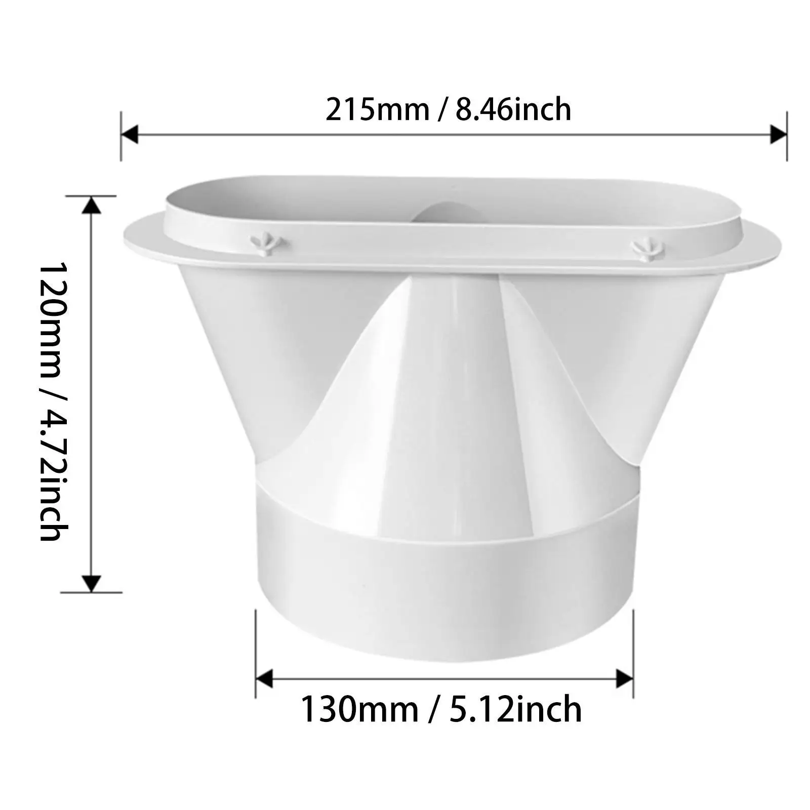 Adaptador de manguera de escape de aire acondicionado, resistente, fácil de instalar para aire acondicionado móvil, conector de manguera portátil, boca plana