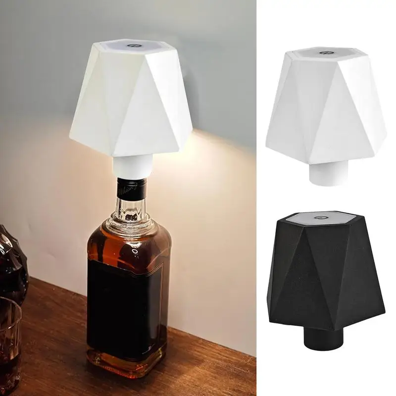 Bottle Lamp For Indoor And Outdoor 3 Color Adjustable Desk Lamp Fashionable Touch Control Led Light For Champagne Amari Whisky &