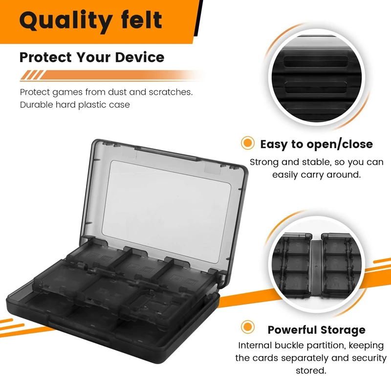 28-In-1 Game Card Storage Case For Nintendo 3DS- Durable Cartridge Holder