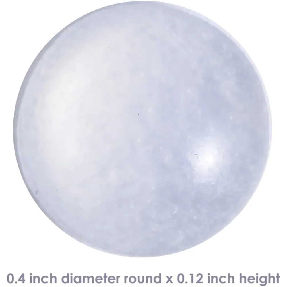 2 Pieces Cabinet Door Bumpers 0.4 Inch Clear Round Silicone Self Adhesive Stopper Pads for Cabinets Drawers & Furniture