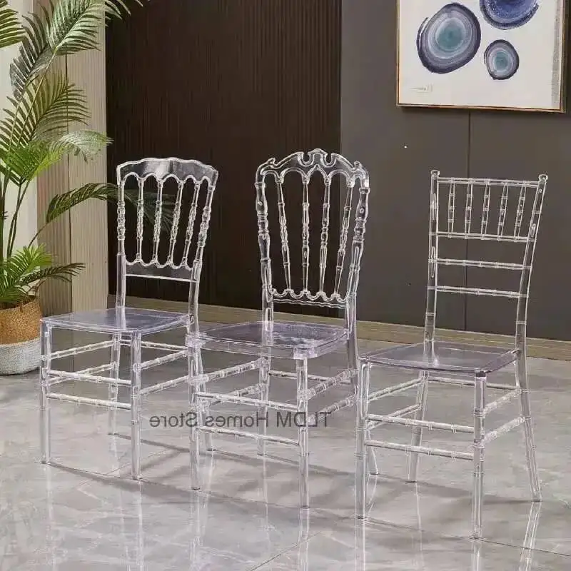 Wedding Transparent Banquet Chair Commercial Outdoor Lounge Chairs Dining Home Chair Furniture Events For Hotel Crystal Chair