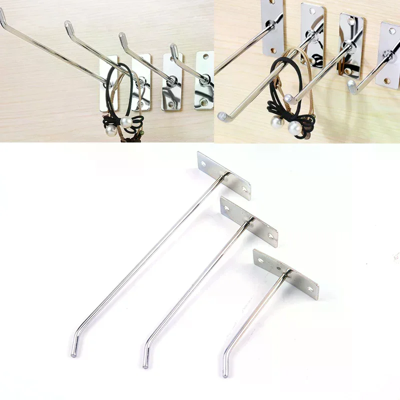 5pcs /lot Hole Board Hook Steel Oblique Hanger Hardware Tool Hammer Pliers Wall Mount Storage Rack Garage