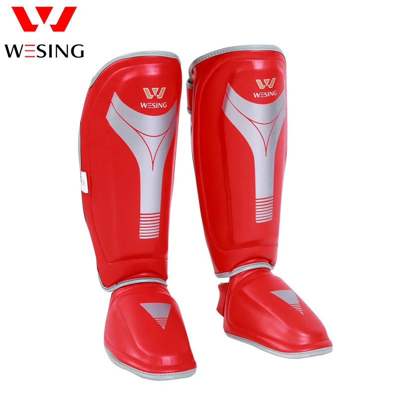 Wesing Shin Guards Muay Thai Sparring Sanda Training Leg Sleeve Boxing Shin Instep Guards