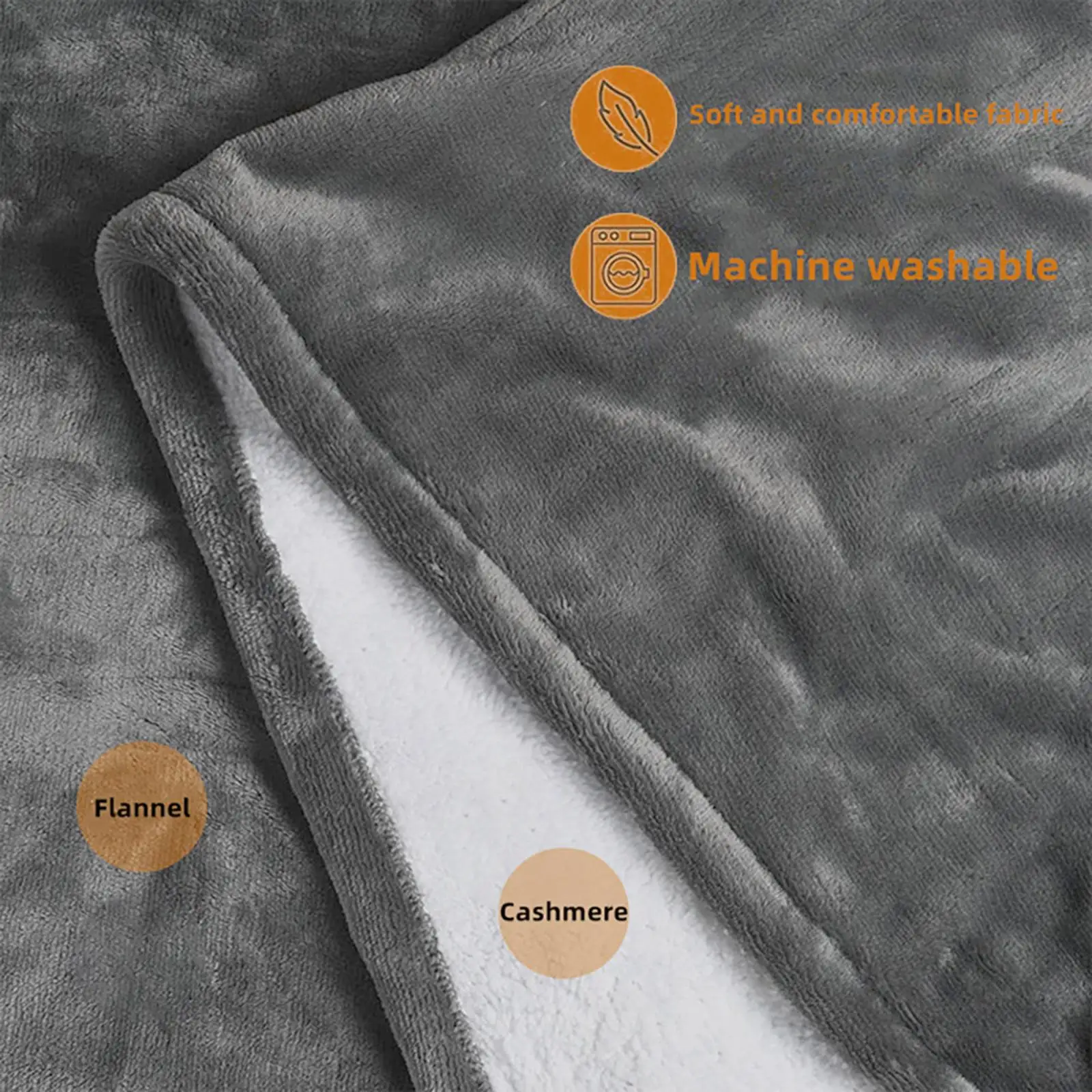Electric Throw Blanket Winter Warm Shawl 3 Gear Multifunction Warming Mat for Outdoor Camping Couch Traveling Bedroom