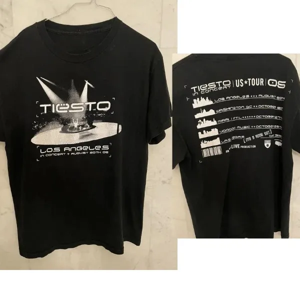 Vintage 2005 DJ Tiesto US Tour T Shirt Cinder Block Limited Edition