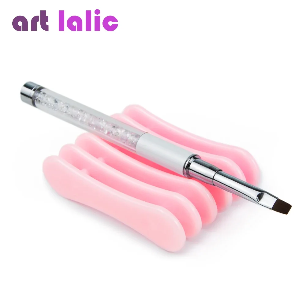 

5Pcs Nail Art Brush Pen Holder Stand Rose Pink Tray Multi-Color Options for Professional And Home Nail Salon Use