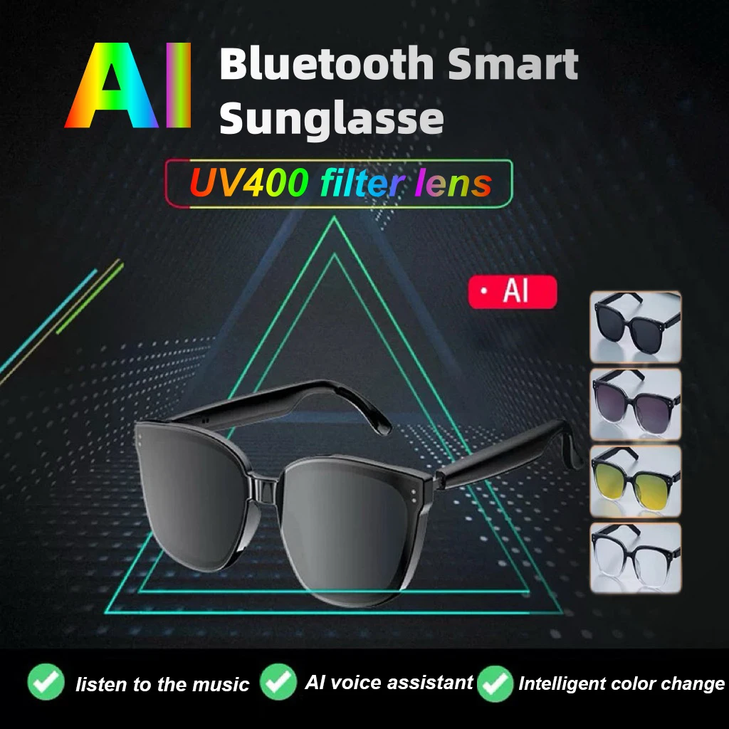 

2025 Новые умные Bluetooth-очки, меняющие цвет, поляризационные солнцезащитные очки, открытые аудио, повседневные спортивные модные умные носимые устройства