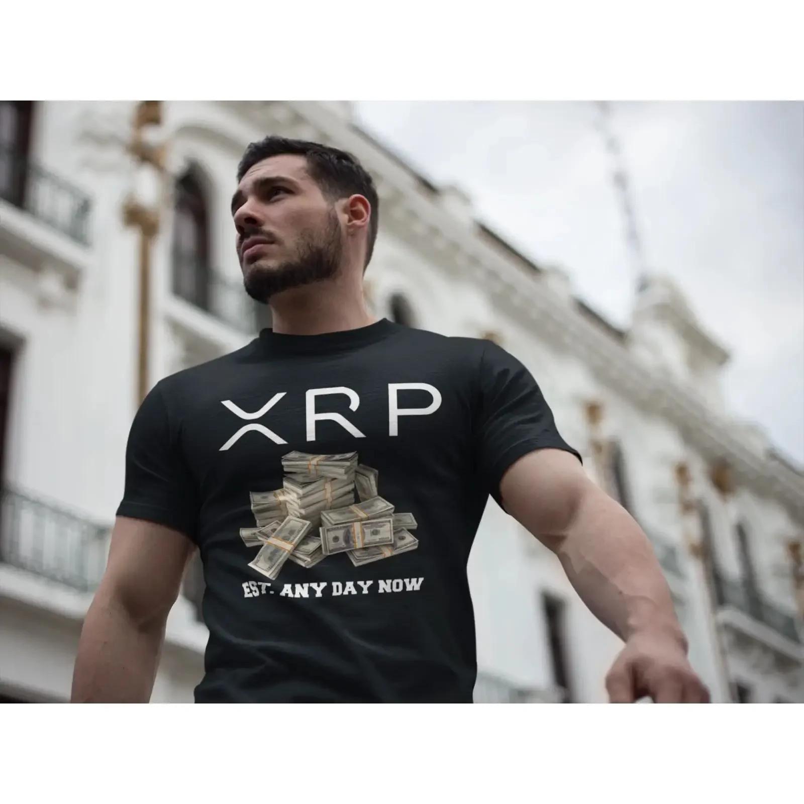 XRP Money Piles Est Any Day Now T Shirt vintage Washed graphic Stylish Versatile homme designer clothes Top For Everyday Wear